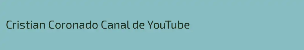 Cristian Coronado Canal de YouTube